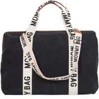 Childhome Sac à Langer Childhome Mommy Bag Signature Canvas Noir