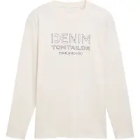 Tom Tailor DENIM T-Shirt noir / blanc cassé
