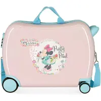 Disney unisex pour enfant. 2419821 Valise enfant Minnie Florals 2 roues multidirectionnelles rose clair (OSFA), Casuel, ABS/Polycarbona