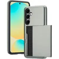 IMoshion Coque arrière avec porte-cartes pour Samsung Galaxy S24 FE - Vert foncé