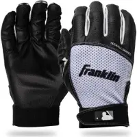 Franklin Sports Gants de Batte Teeball Jeunesse - Flex - Gants pour Teeball, Baseball, Softball - Noir/Blanc - Tee Ball Grand