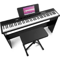 Max RhapsodyDP88P Digitale Piano set met meubel en keyboardbankje - 88 (88 Boutons), Synthétiseur, Noir