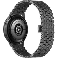 Beline Bracelet en métal noir pour montre connectée Samsung Galaxy Watch 22 mm