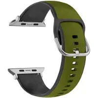 Beline pasek Apple Watch Silico Leather 38/40/41mm zielono-czarny /green-black box