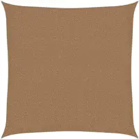vidaXL Voile d'ombrage 160 g/m² Taupe 3x3 m PEHD