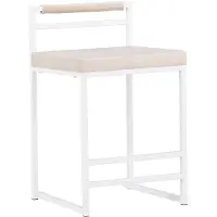 Venture Home Opelika tabouret de bar velours beige.