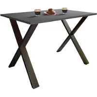 VCM Table à manger en bois premium | H. 76 x L. 80 x D. 50 cm | Table à manger de cuisine Xona X