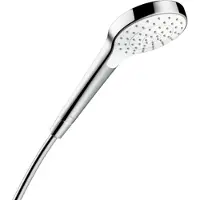 Hansgrohe Croma Select S Ecosmart douchette 1 fonction de jet chrome et blanc brillants