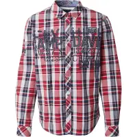 CAMP DAVID Chemise 'Heli Flight' marine / gris / rouge