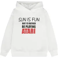 Atari Sweat-Shirt à capuche Gaming de - I would rather be playing - 104 - 164 - pour Enfants - blanc - Taille 6 Ans