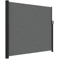 vidaXL Marquise latérale extensible Anthracite 180x600 cm