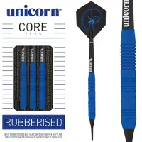 Unicorn Fléchettes souples Core Plus Rubberised Blue Brass (16 g)
