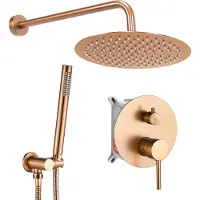 REA Kit de Douche Encastré Lungo +Box Brush Copper