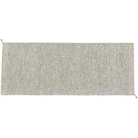 Muuto Ply Tapis en Polyester Recyclé pour l'intérieur et l'extérieur 80 x 200 cm | Black | White