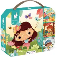 Janod 4 puzzles « Les 4 saisons » (6, 9, 12 et 16 pièces)