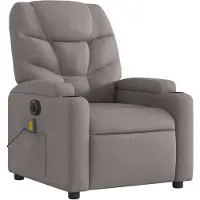 vidaXL Fauteuil de massage inclinable électrique Taupe Tissu