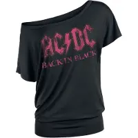 AC/DC T-Shirt Manches courtes de - Back in Black - XS - 5XL - pour Femme - noir - Taille XXL