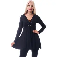 Innocent T-shirt manches longues Gothic de - Débardeur Haily - S - 4XL - pour Femme - noir - Taille 4XL