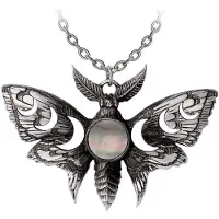 Alchemy Gothic Collier Gothic de - Lunar Moth - pour Unisexe - noir/argent - Taille Standard