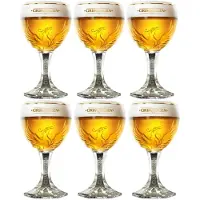 Grimbergen Verres À Bière Grimbergen Sur Pied 250 Ml - 6 Pièces
