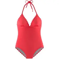 LASCANA Maillot de bain 'Scallop' rouge