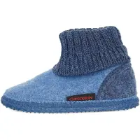 Giesswein Pantoufle 'Kramsach' bleu-gris / bleu clair / bleu chiné / rouge / noir