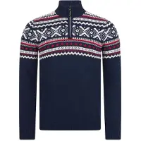 Giesswein Pull-over bleu foncé / rouge / blanc