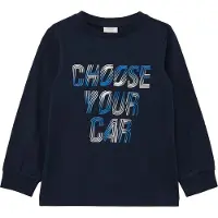 s.Oliver T-Shirt beige / bleu marine / bleu clair