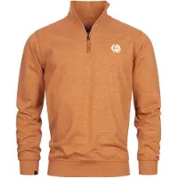 INDICODE JEANS Pull-over ' Caspar ' marron / blanc