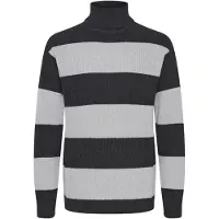 !Solid Pull-over 'Serge' gris clair / gris foncé
