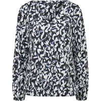 Comma T-shirt bleu / noir / blanc