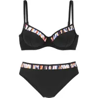 LASCANA Bikini mélange de couleurs / noir