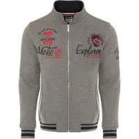 Carisma Veste de survêtement gris / rouge cerise / noir