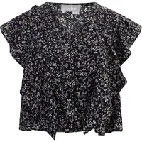 Usha Chemisier noisette / vert clair / violet / noir