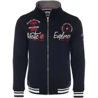 Carisma Veste de survêtement bleu foncé / rouge cerise / blanc