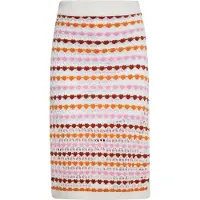 Ebeeza Jupe orange / rose / lie de vin / blanc