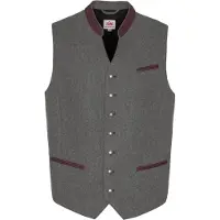 Spieth & Wensky Gilet folklorique 'Aris' gris chiné / mûre