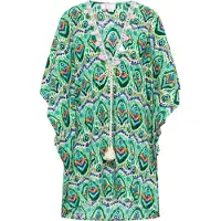 IZIA Kimono bleu / jade / vert foncé / orange