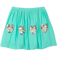 MINOTI Jupe turquoise / jaune / rose / argent