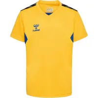 Hummel T-Shirt fonctionnel 'Authentic' bleu / jaune / noir / blanc
