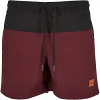 Urban Classics Shorts de bain bordeaux / noir