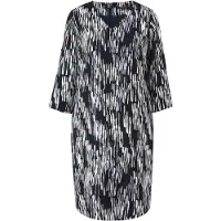 Comma Robe bleu marine / blanc
