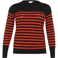 KAFFE CURVE Pull-over 'Lizzy' rouge sang / noir