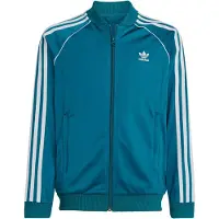 Adidas Veste de survêtement 'Adicolor' turquoise / blanc