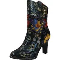 LAURA VITA Bottines bleu / bleu nuit / moutarde / rouge
