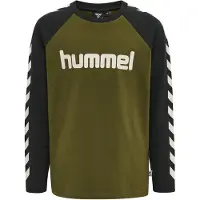 Hummel T-Shirt vert foncé / noir / blanc