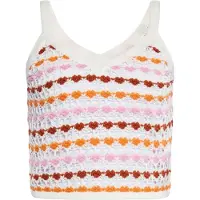Ebeeza Tops en tricot orange / rose / rouge / blanc