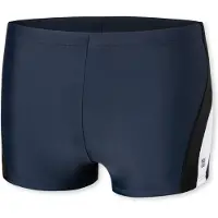 Schiesser Maillot de bain 'Nautical Active' bleu foncé / noir / blanc