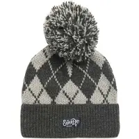 Superdry unisex. Y9010192A Bonnet tricoté imprimé gris (OSFA), Casuel, Acrylique