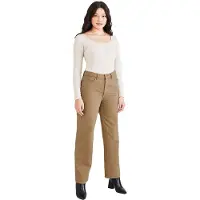 Dockers High Waist Straight Cut Jeans Beige 27 Femme